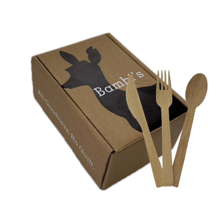 The Bambi's 100-piece bamboo cutlery set